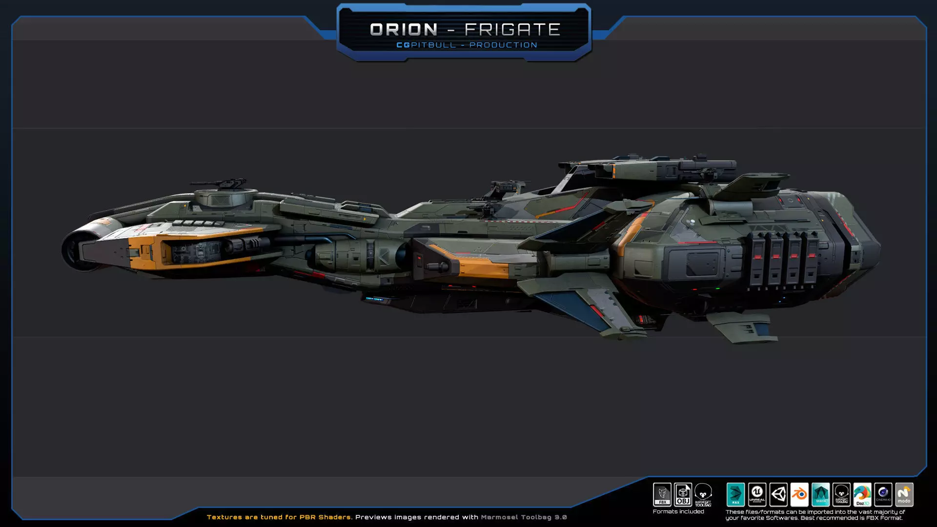 STARSHIPS - Pack04 Low-poly 3D model_16