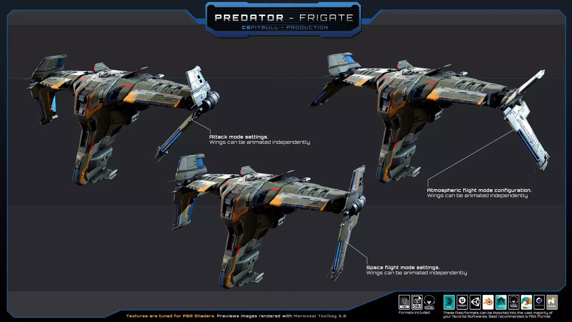 STARSHIPS - Pack04 Low-poly 3D model_24