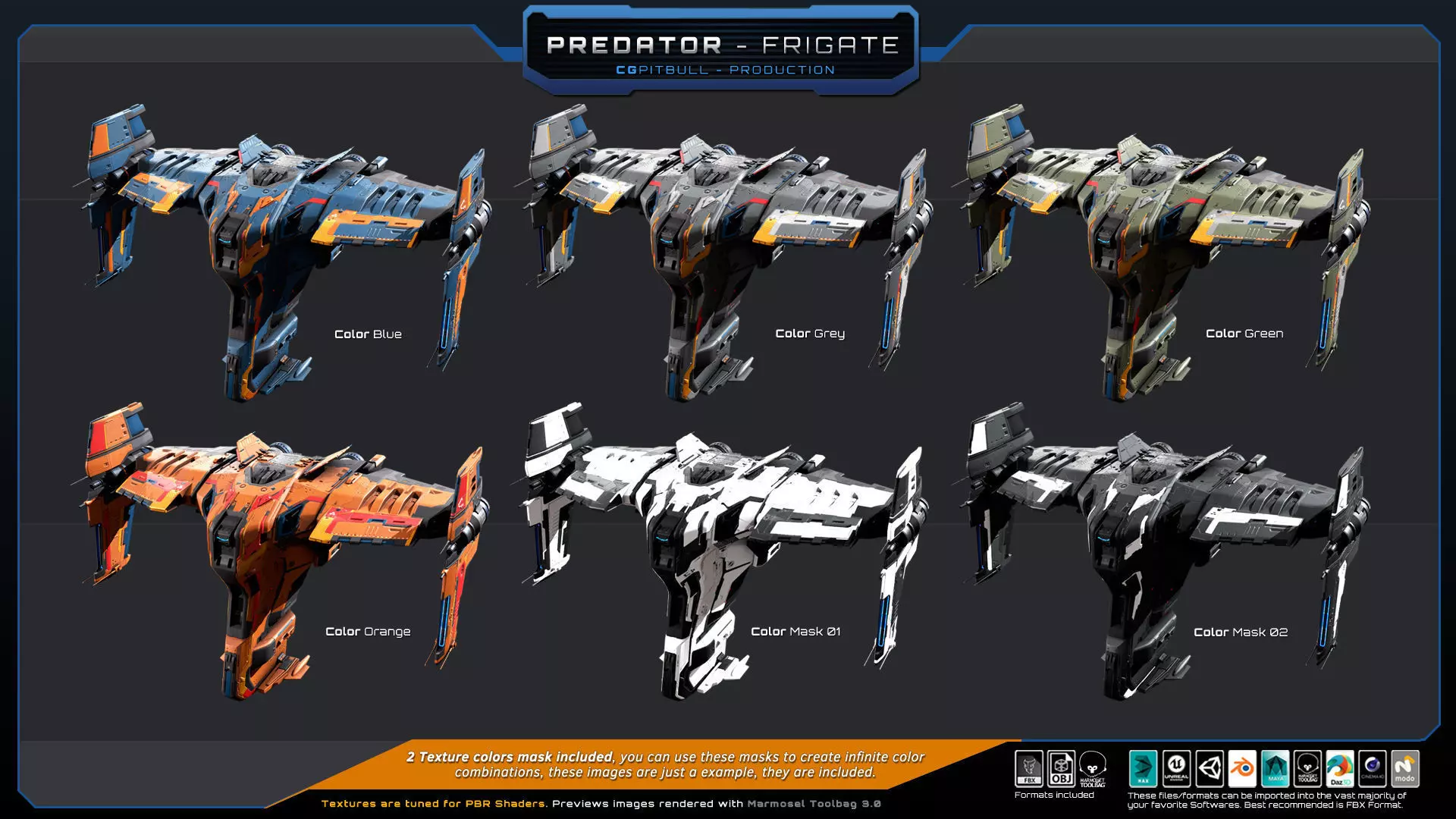 STARSHIPS - Pack04 Low-poly 3D model_27