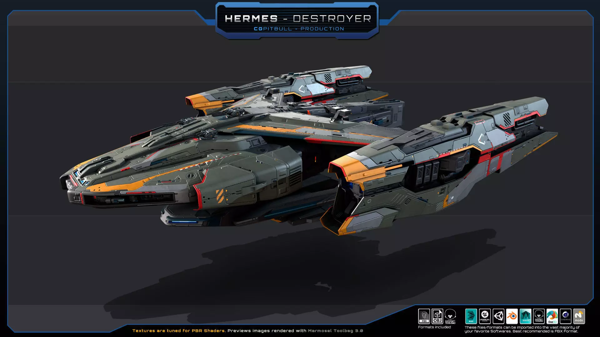 STARSHIPS - Pack04 Low-poly 3D model_1