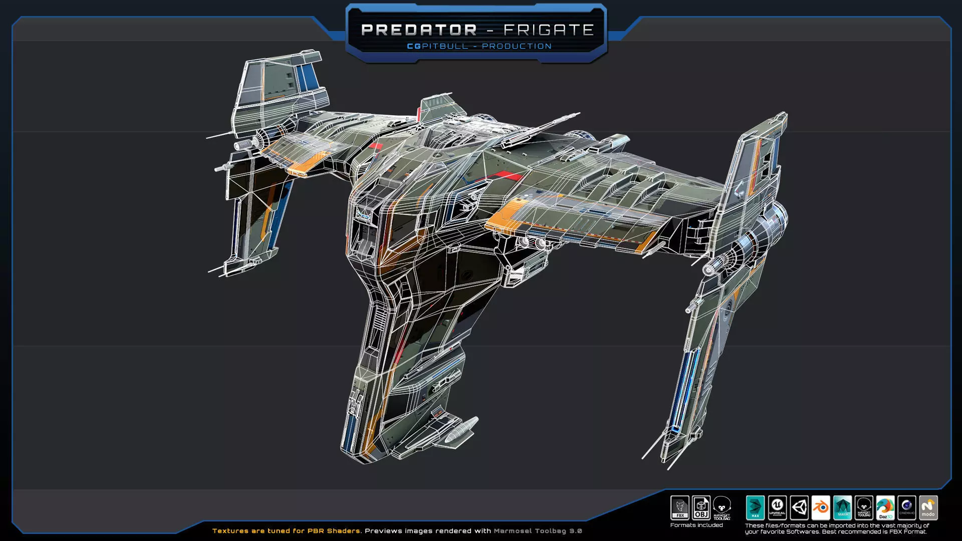 STARSHIPS - Pack04 Low-poly 3D model_28