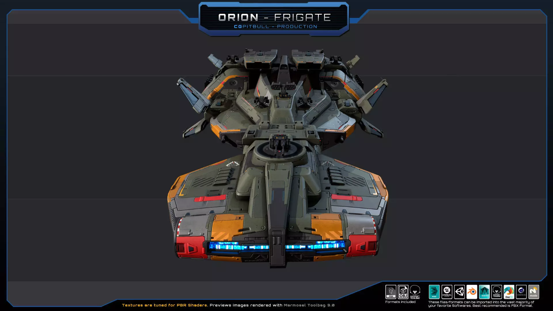 STARSHIPS - Pack04 Low-poly 3D model_14