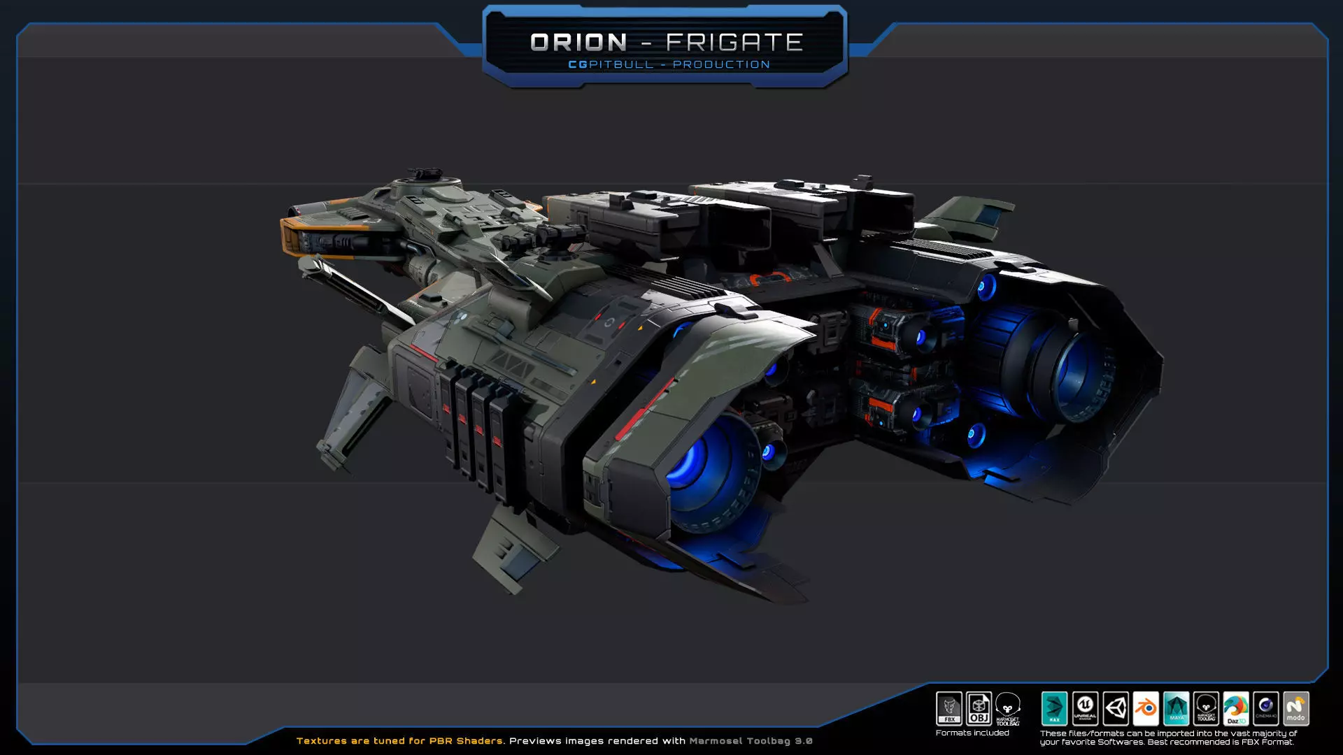 STARSHIPS - Pack04 Low-poly 3D model_17