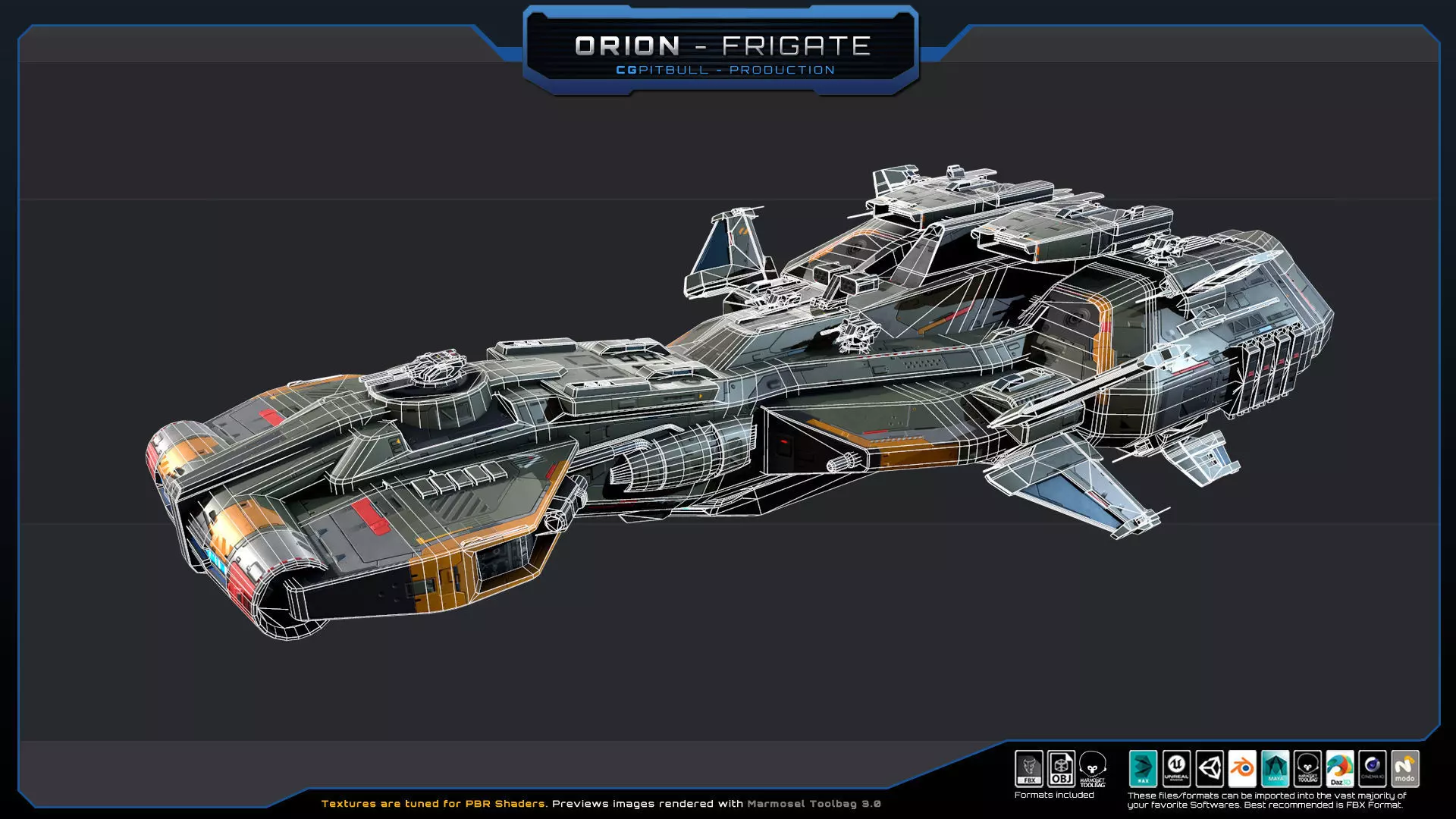 STARSHIPS - Pack04 Low-poly 3D model_20