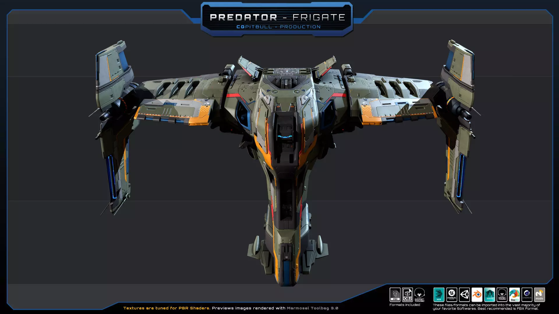 STARSHIPS - Pack04 Low-poly 3D model_22