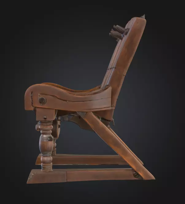Rustic Spiked Torture Chair Low-poly 3D model_8