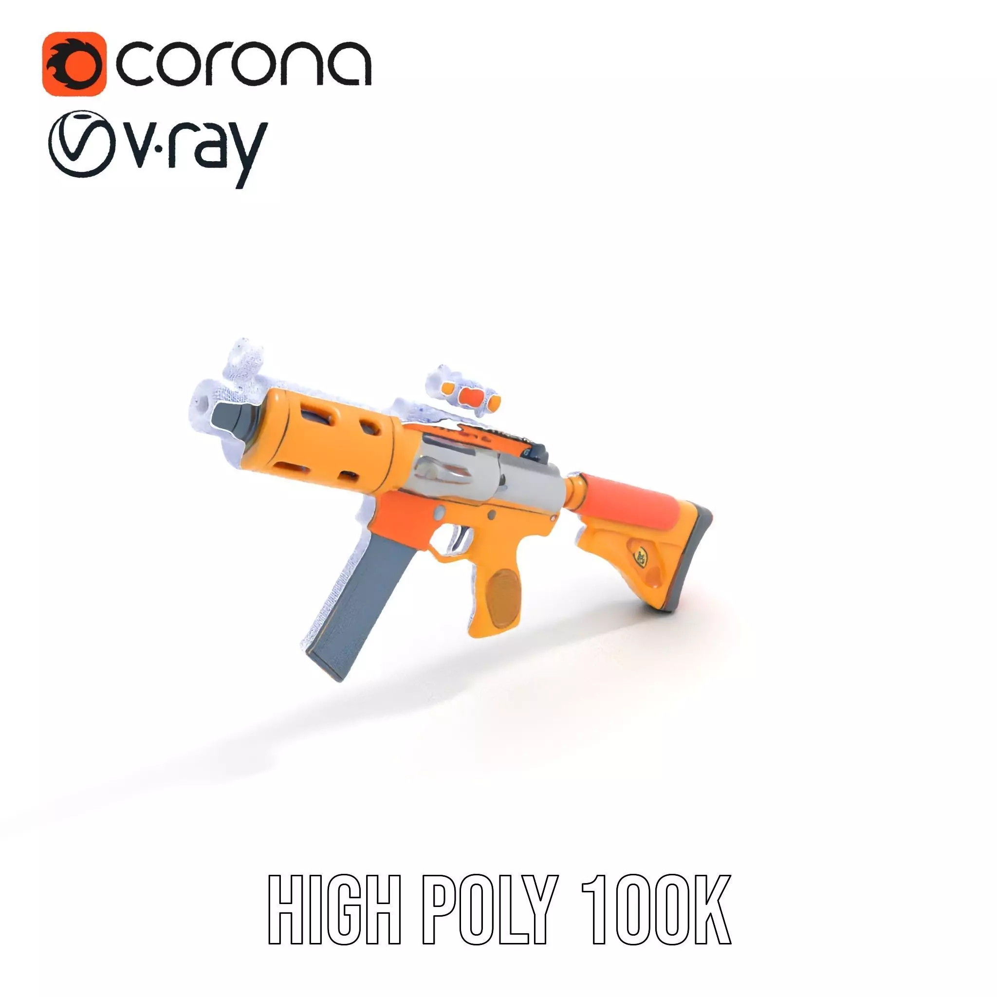 Vibrant Assault Rifle model pack Low-poly 3D model_32