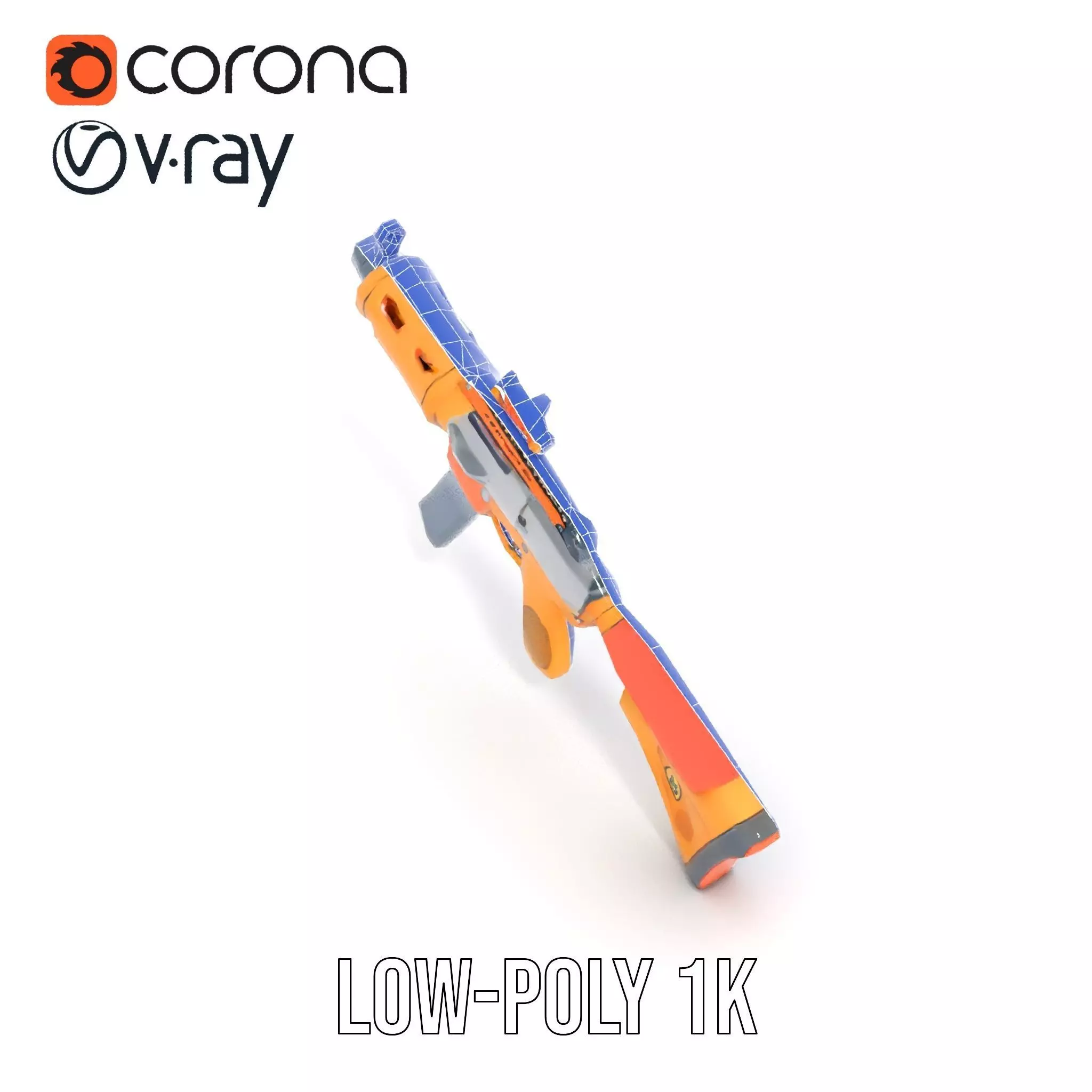 Vibrant Assault Rifle model pack Low-poly 3D model_31