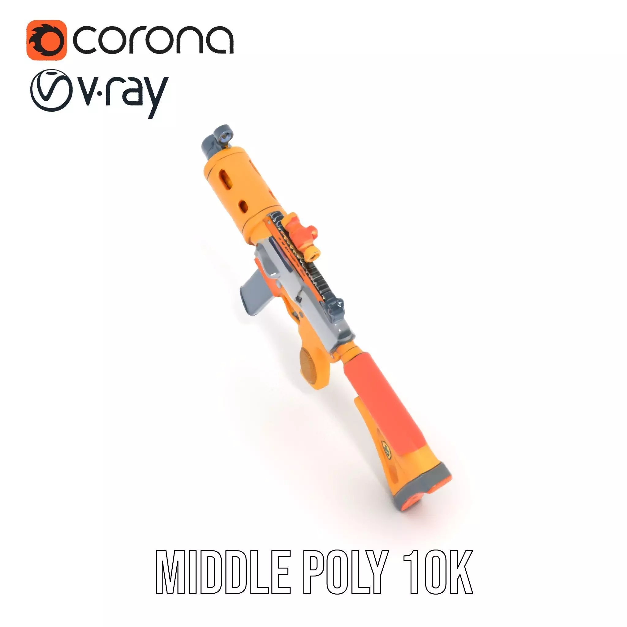 Vibrant Assault Rifle model pack Low-poly 3D model_7