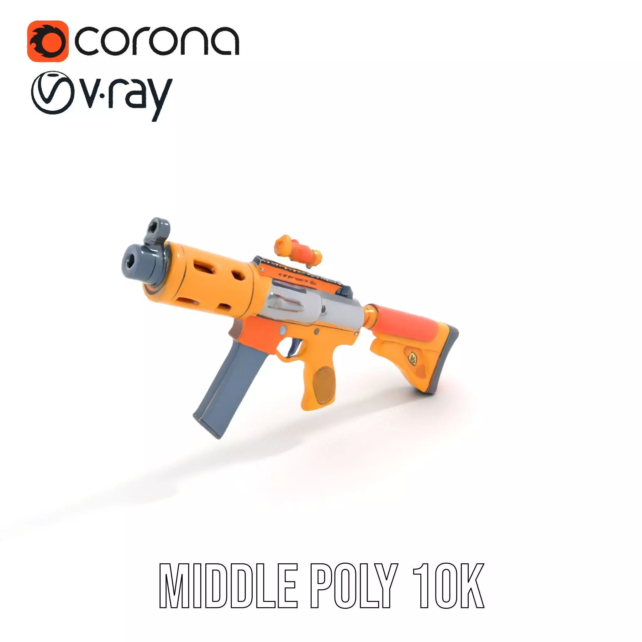 Vibrant Assault Rifle model pack Low-poly 3D model_14