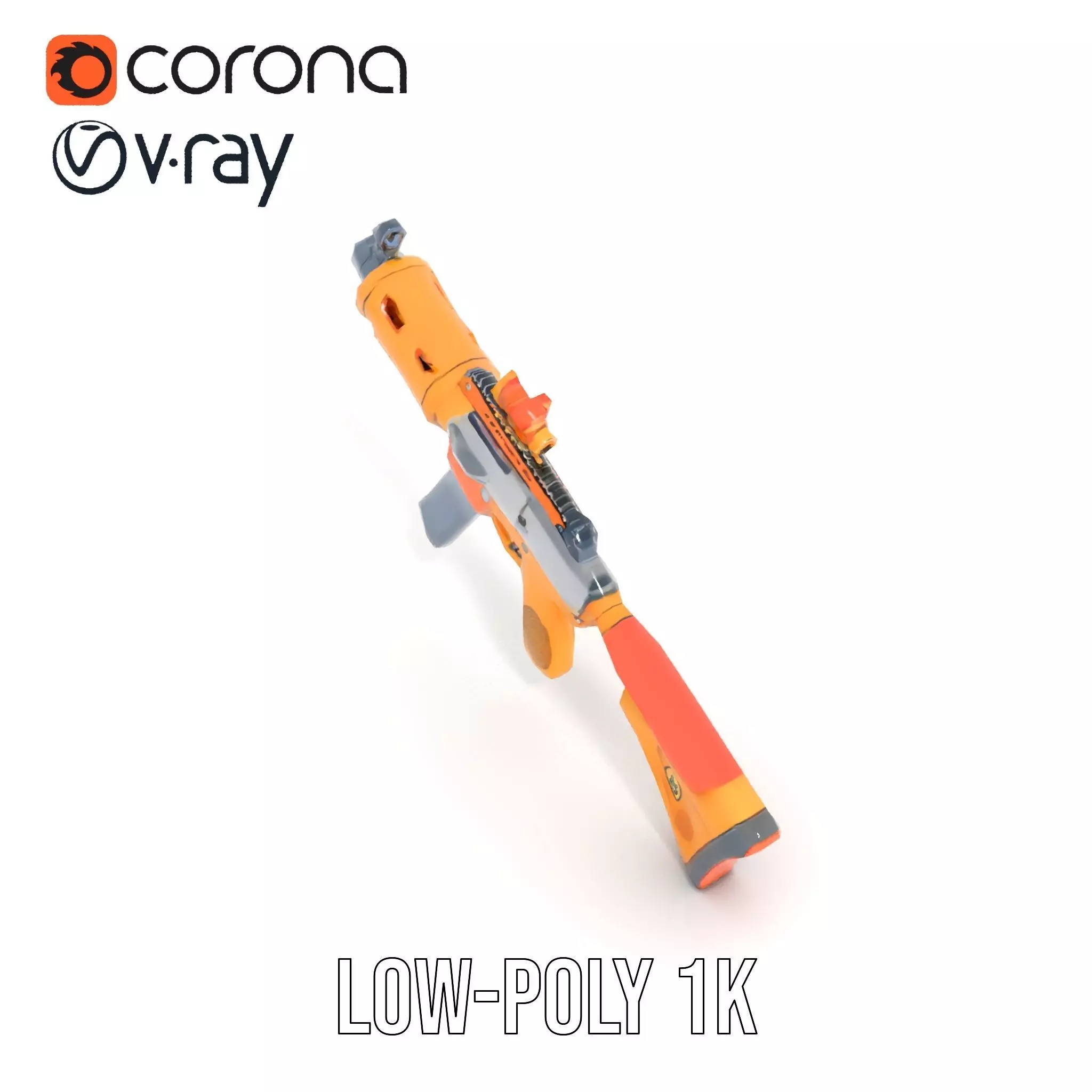 Vibrant Assault Rifle model pack Low-poly 3D model_28