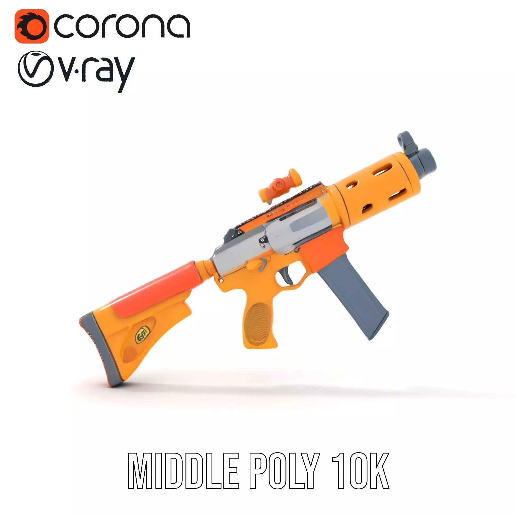 Vibrant Assault Rifle model pack Low-poly 3D model_17