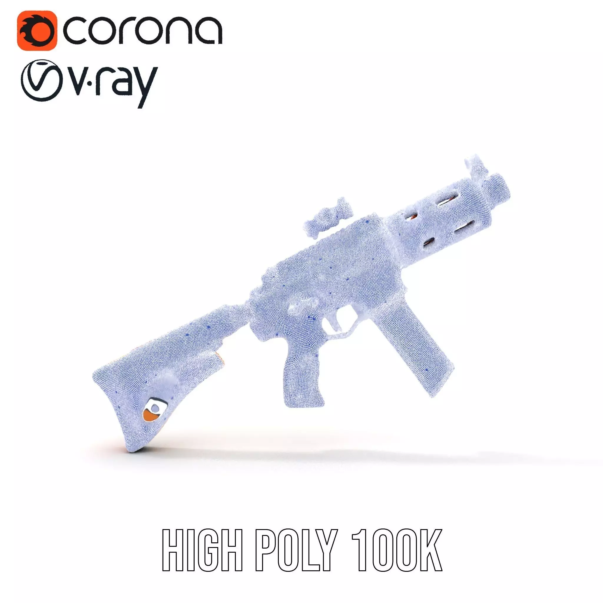 Vibrant Assault Rifle model pack Low-poly 3D model_34