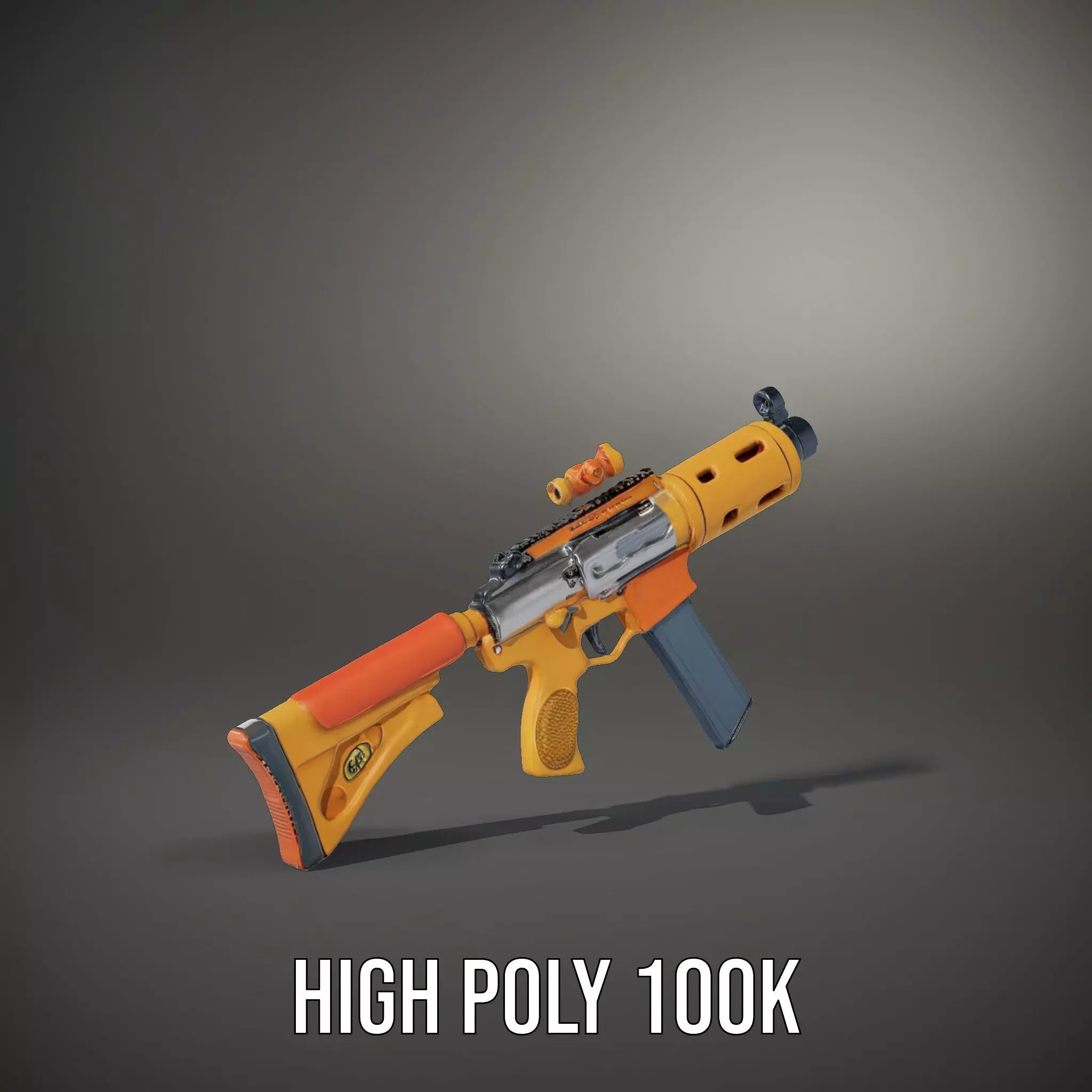 Vibrant Assault Rifle model pack Low-poly 3D model_16