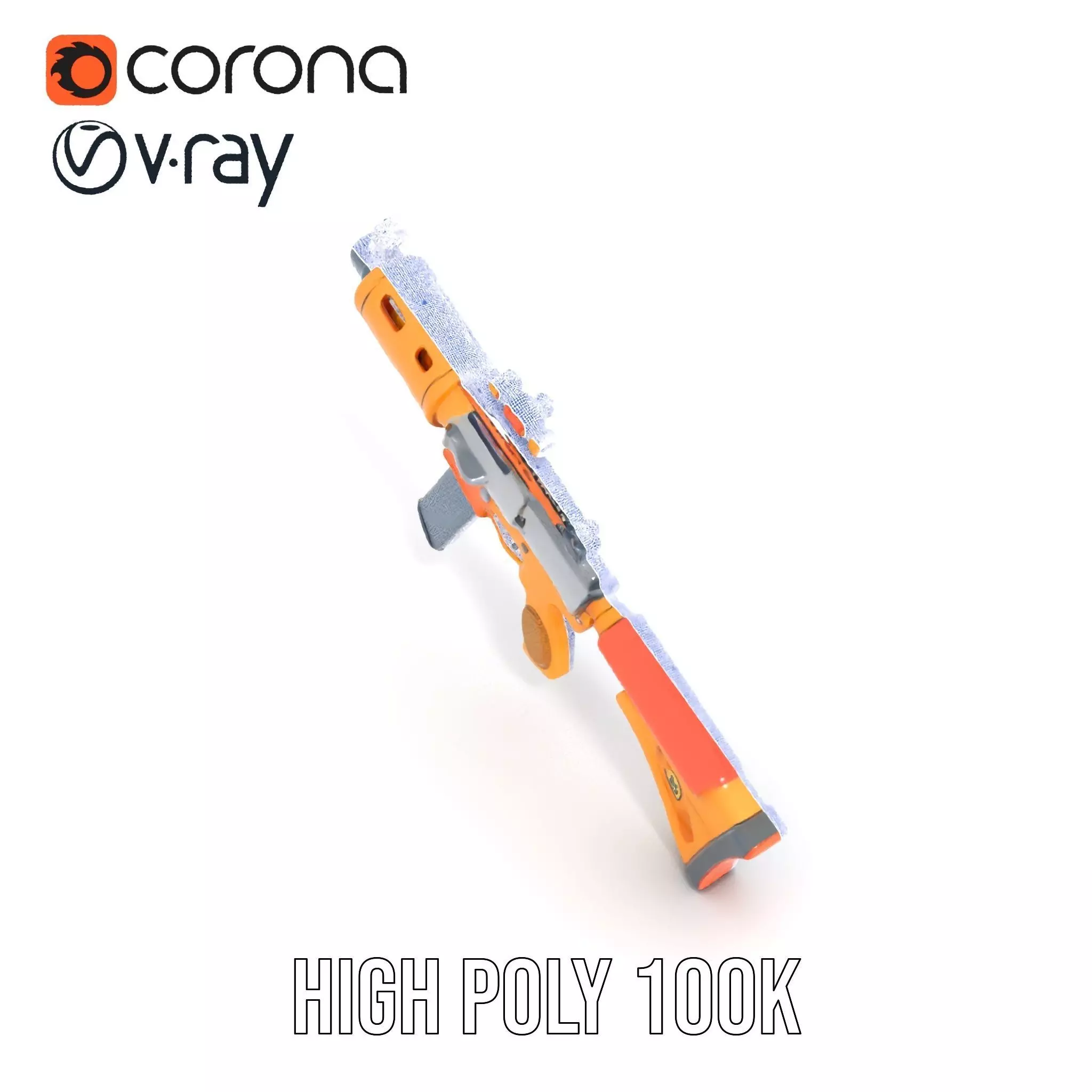 Vibrant Assault Rifle model pack Low-poly 3D model_33