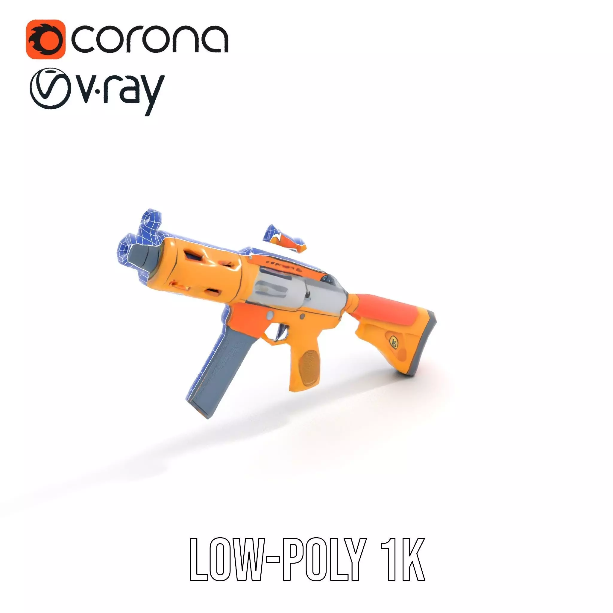 Vibrant Assault Rifle model pack Low-poly 3D model_18