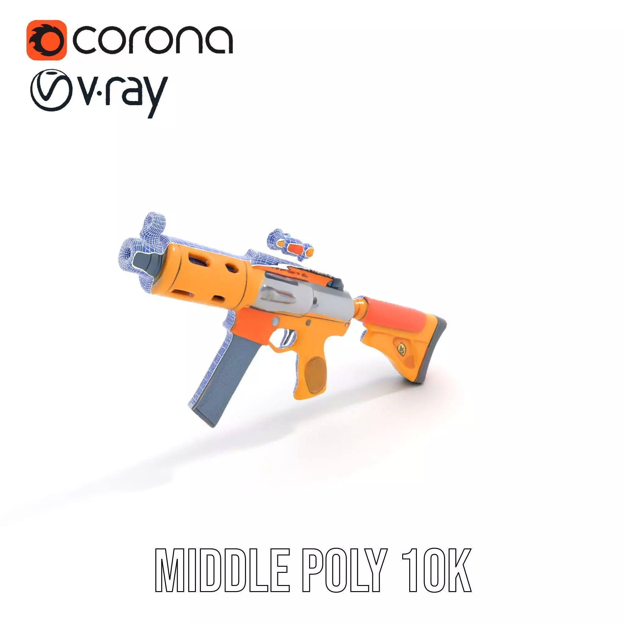 Vibrant Assault Rifle model pack Low-poly 3D model_25