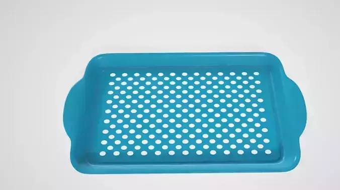 Oggi rectangular tray with rubber grip