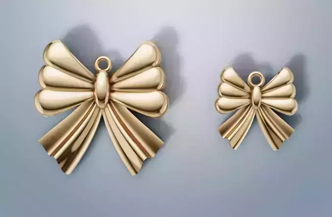 Elegant Bow Jewelry Set  3D print model