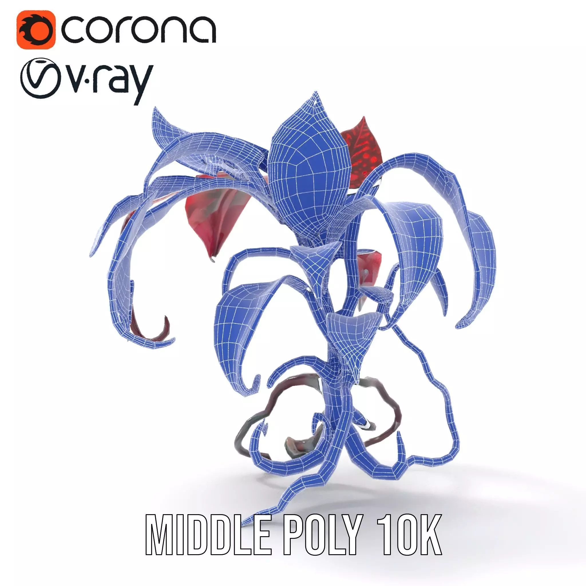 Crimson Foliage Plant model pack Low-poly 3D model_22