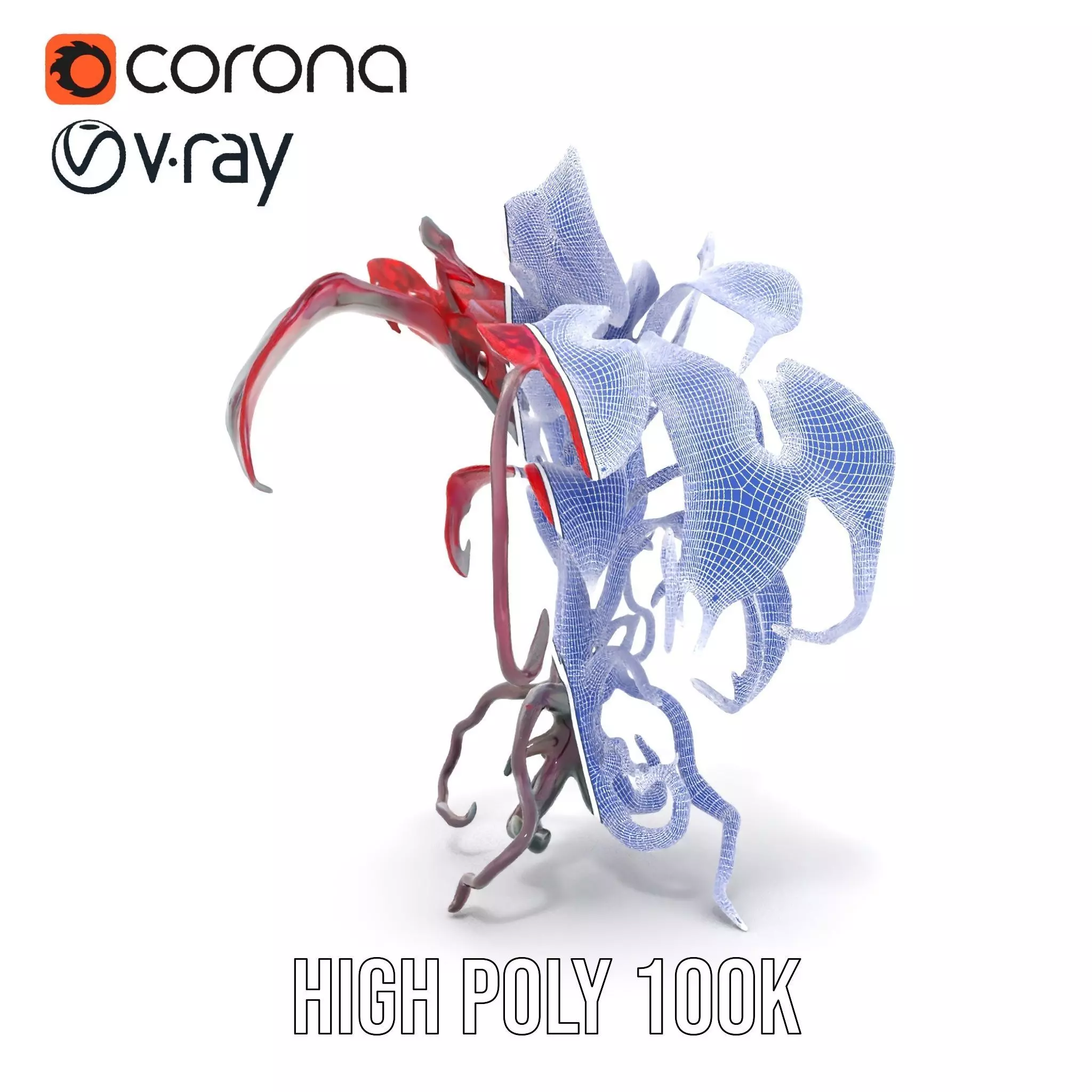 Crimson Foliage Plant model pack Low-poly 3D model_24