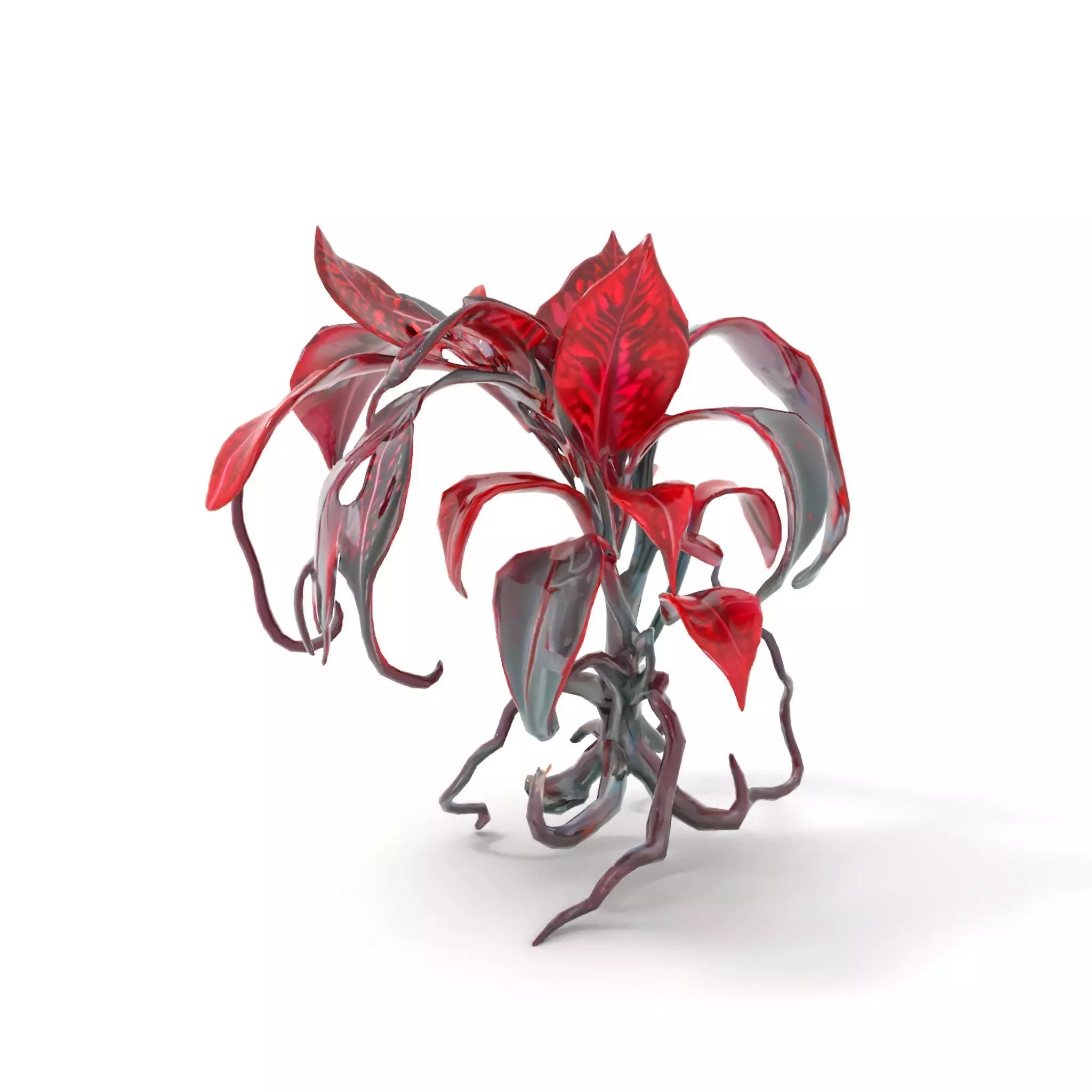 Crimson Foliage Plant model pack Low-poly 3D model_7