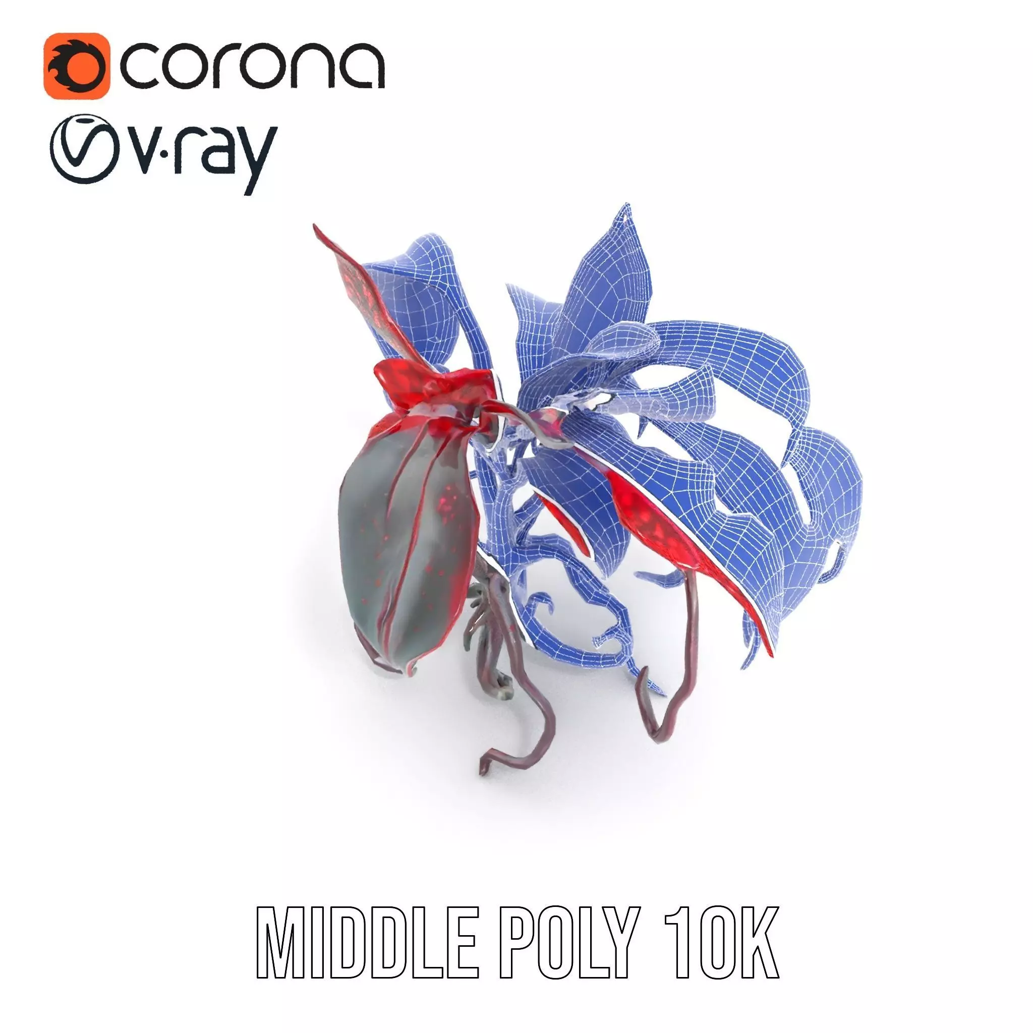 Crimson Foliage Plant model pack Low-poly 3D model_25