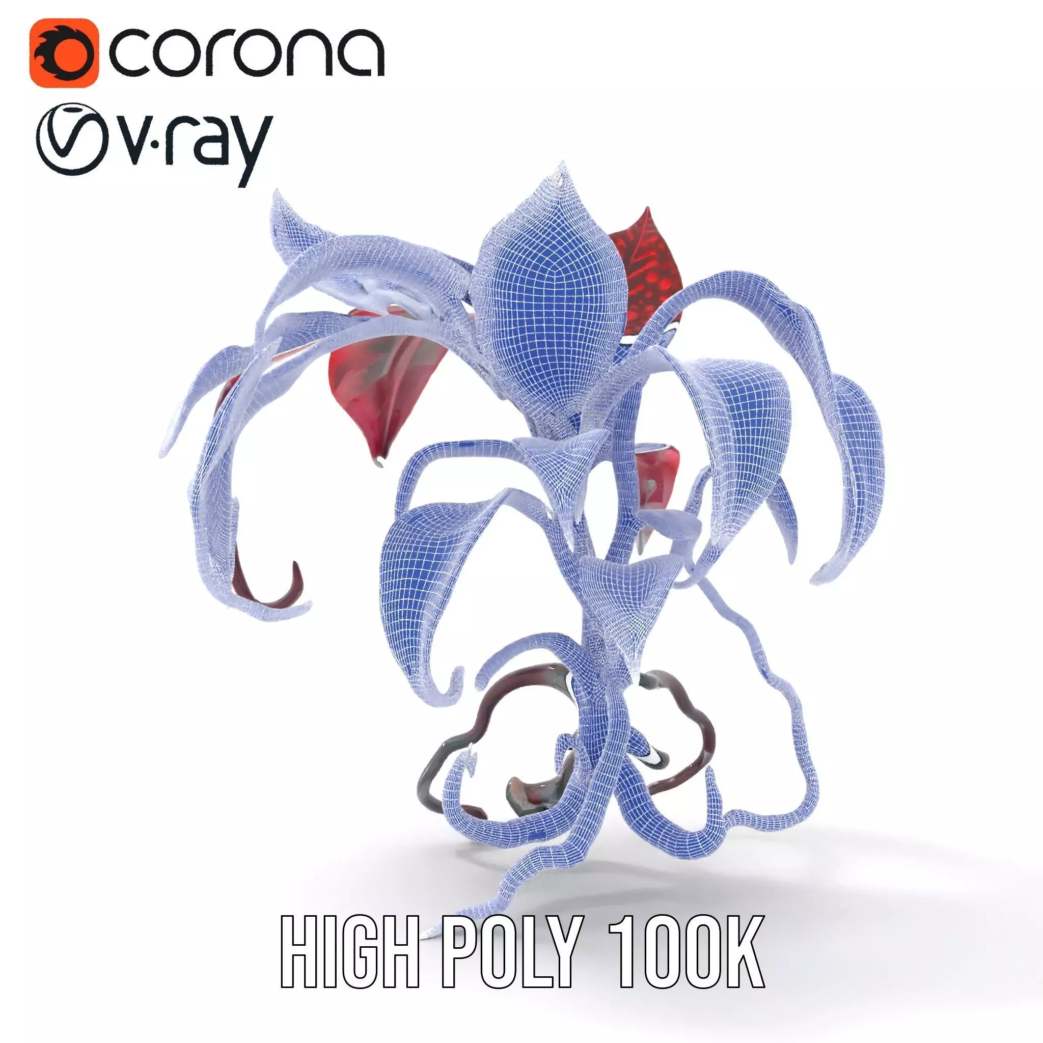 Crimson Foliage Plant model pack Low-poly 3D model_33