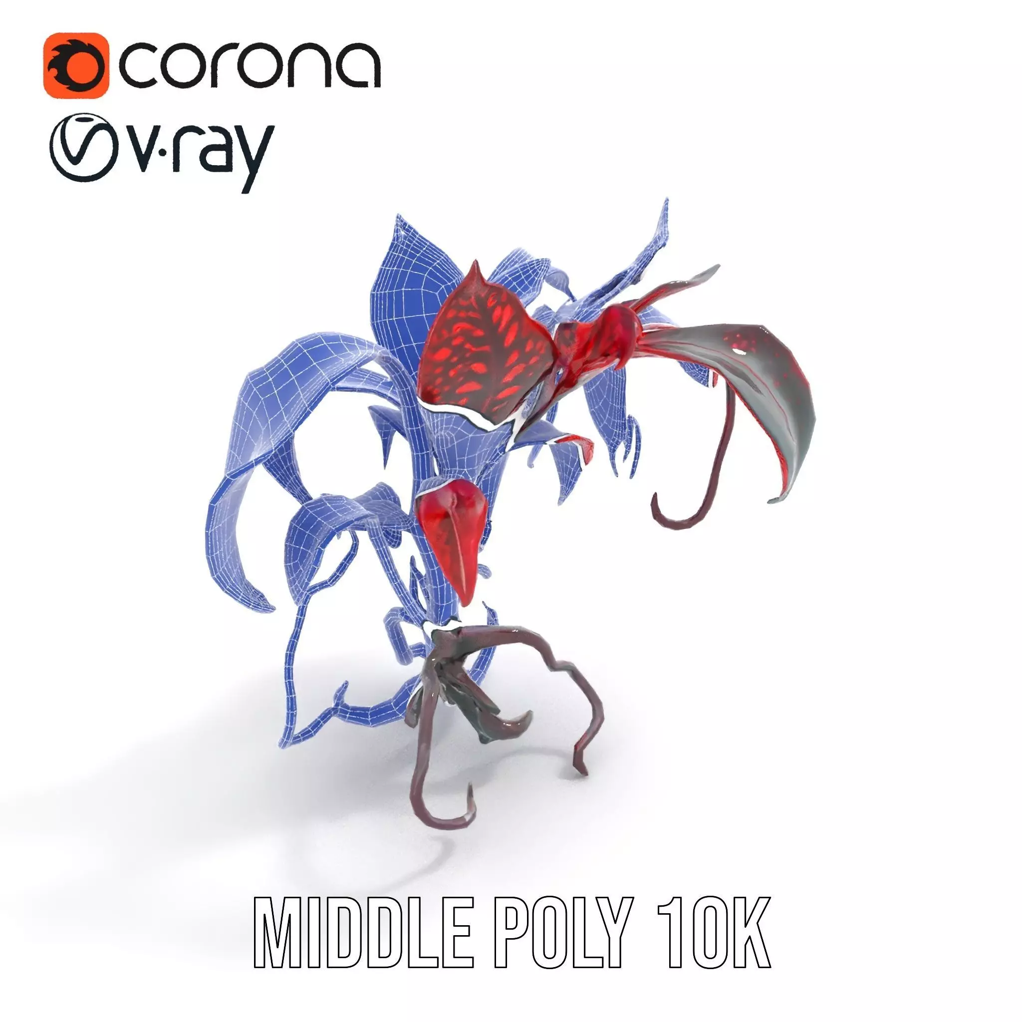 Crimson Foliage Plant model pack Low-poly 3D model_17