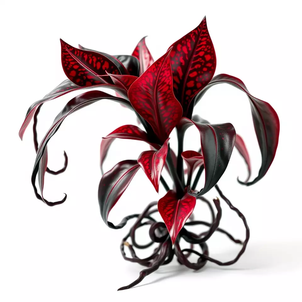 Crimson Foliage Plant model pack Low-poly 3D model_3