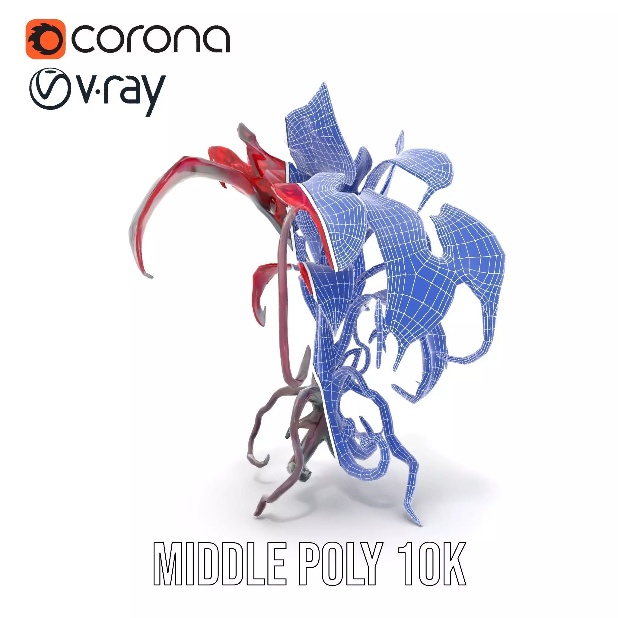 Crimson Foliage Plant model pack Low-poly 3D model_28