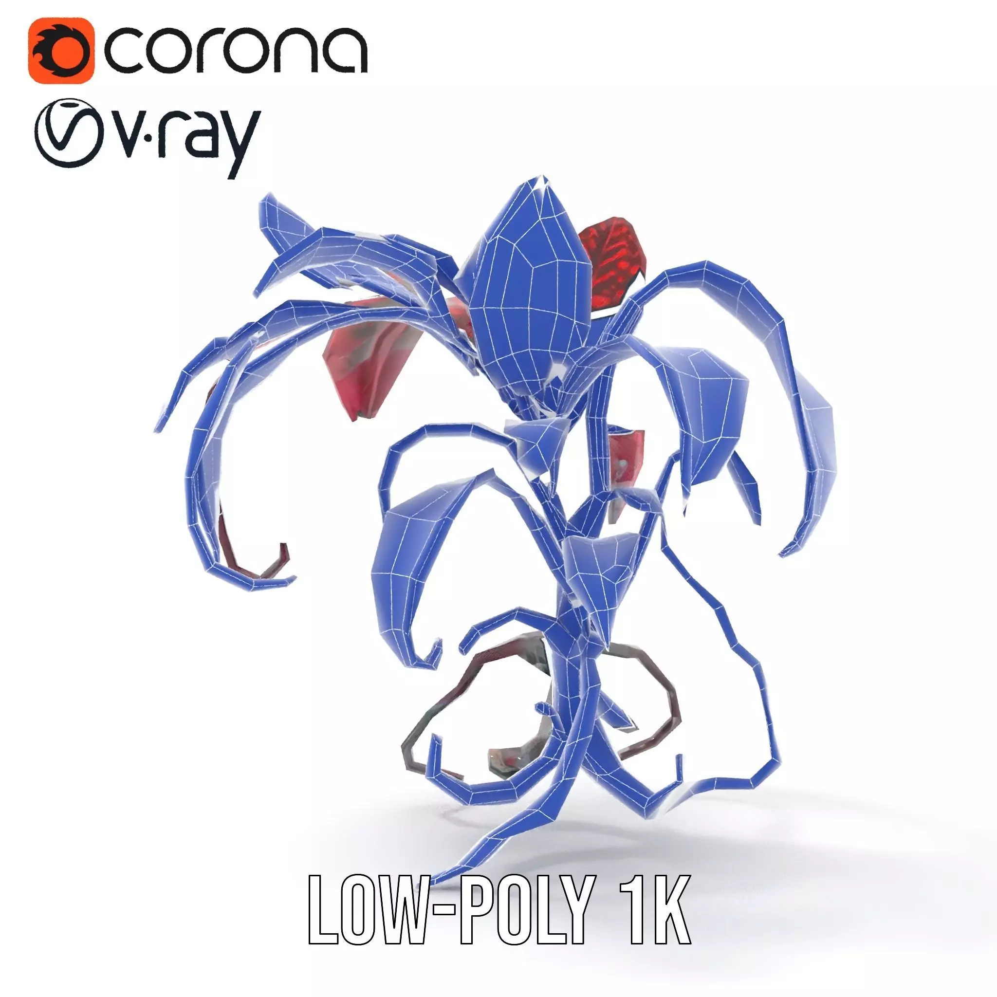 Crimson Foliage Plant model pack Low-poly 3D model_29