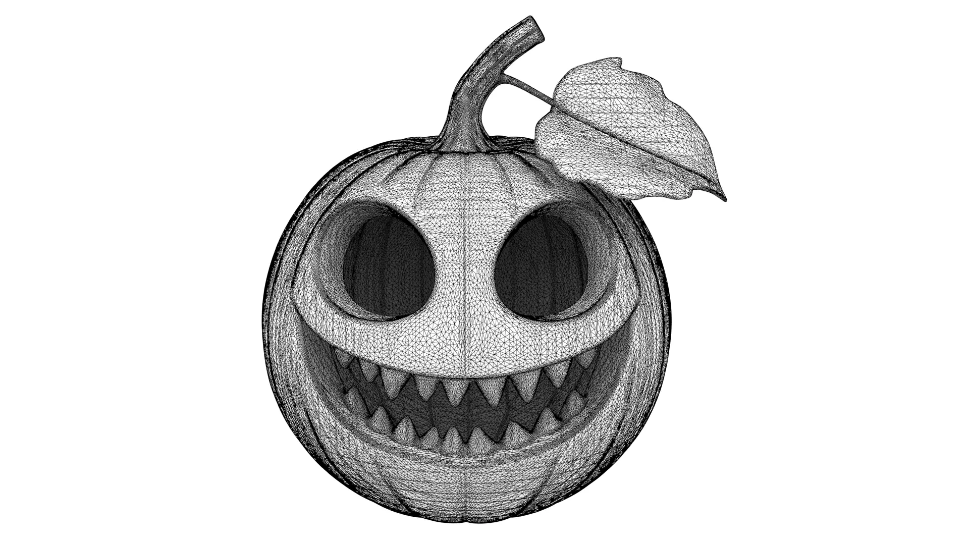 Halloween pumpkin 3D model_6
