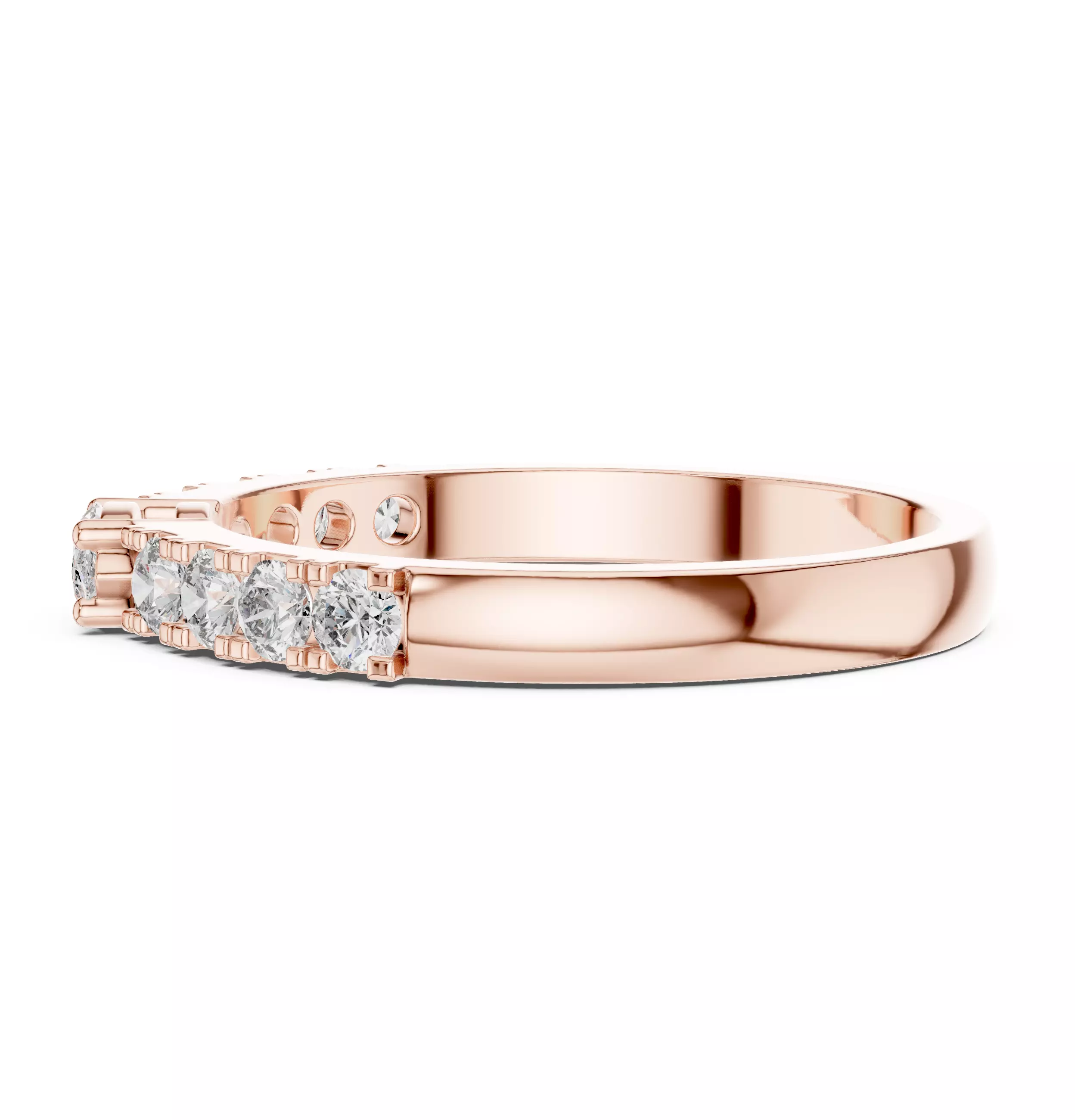 East West Marquise Cut Diamond Wedding Band 3DM STL Video 3D print model_5