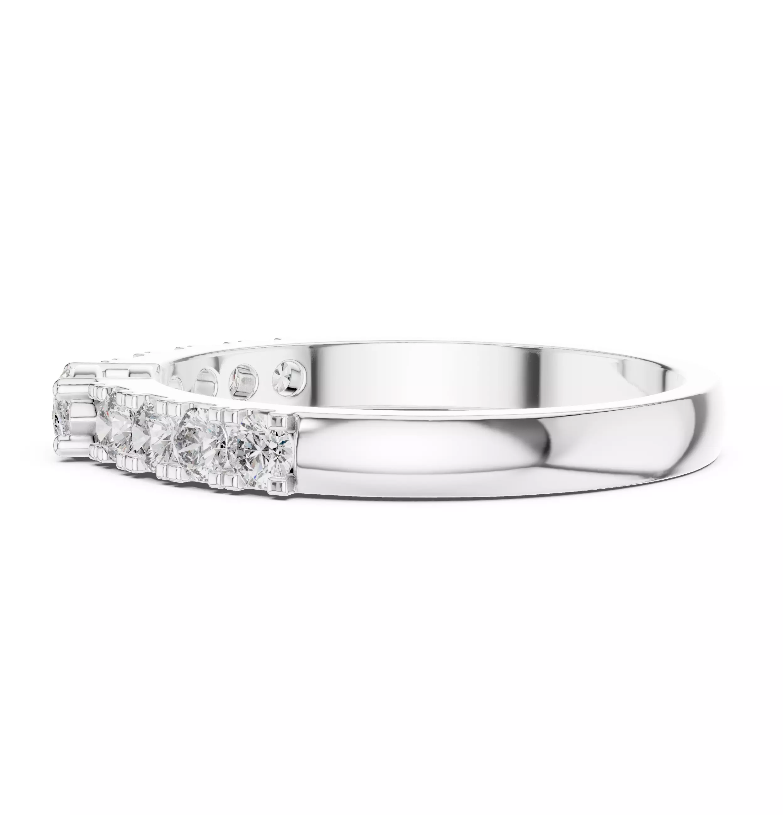 East West Marquise Cut Diamond Wedding Band 3DM STL Video 3D print model_11