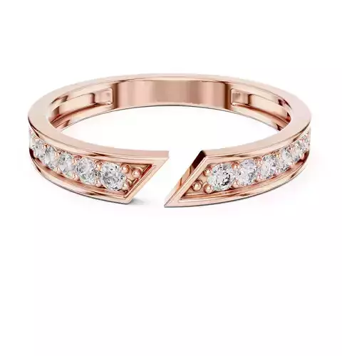 Round Cut Diamond Engagement Wedding Band 3DM STL Video