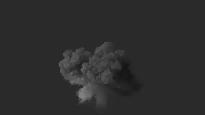 3D Explosive Smoke Animation 3D model