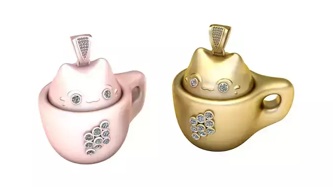 CAT CUP PENDANT 