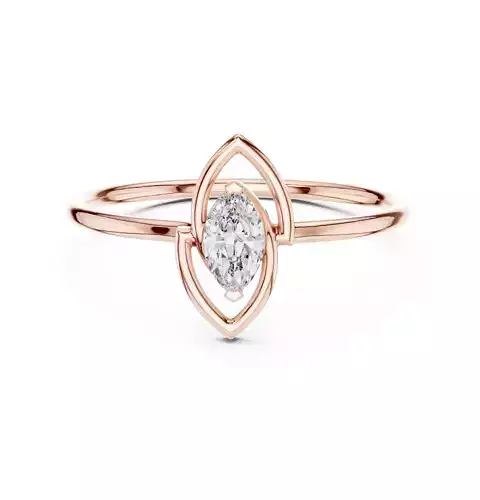 Marquise Cut Diamond Eye Engagement Wedding Ring 3DM STL Video