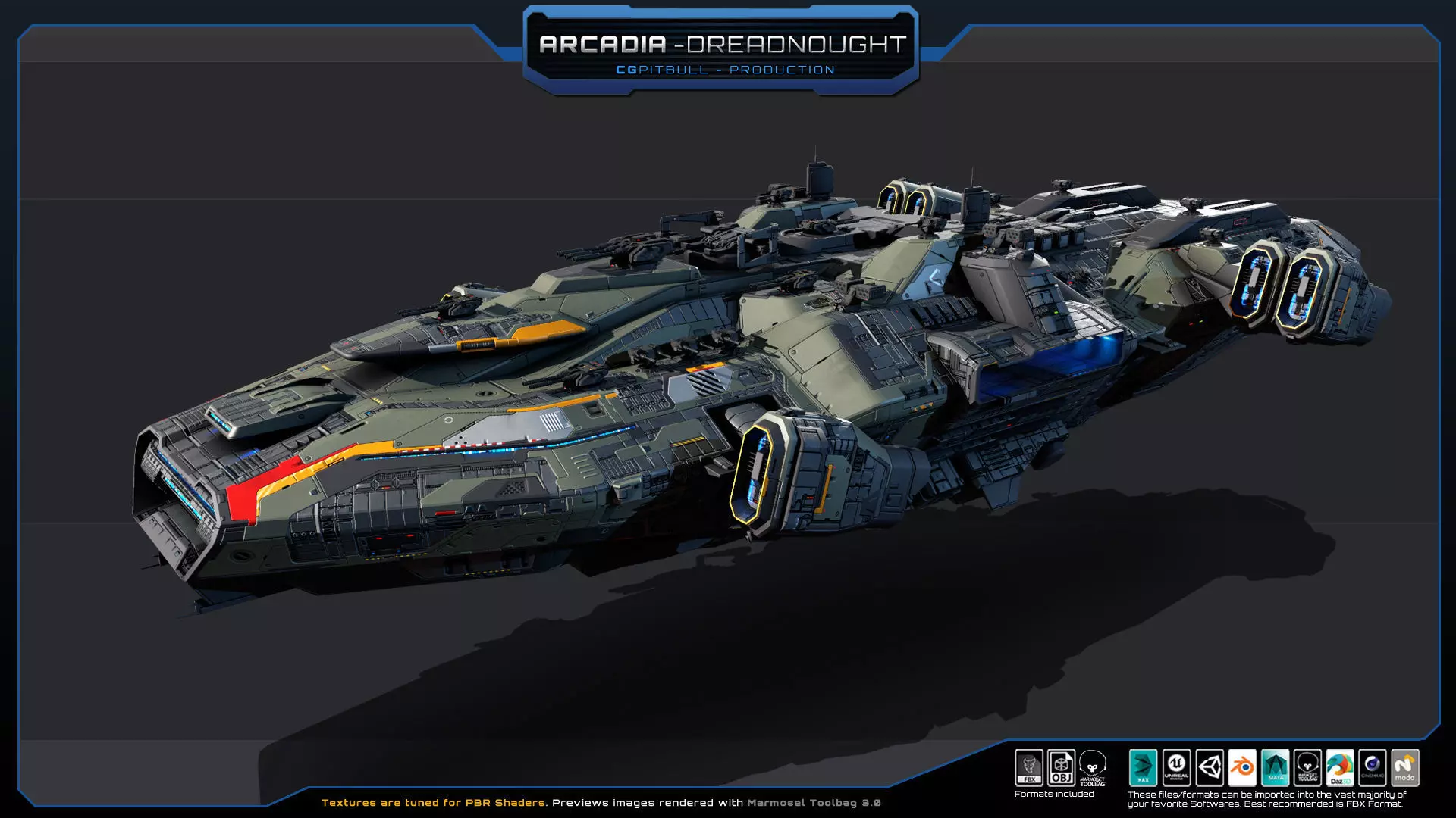 STARSHIPS - Pack03 Low-poly 3D model_1