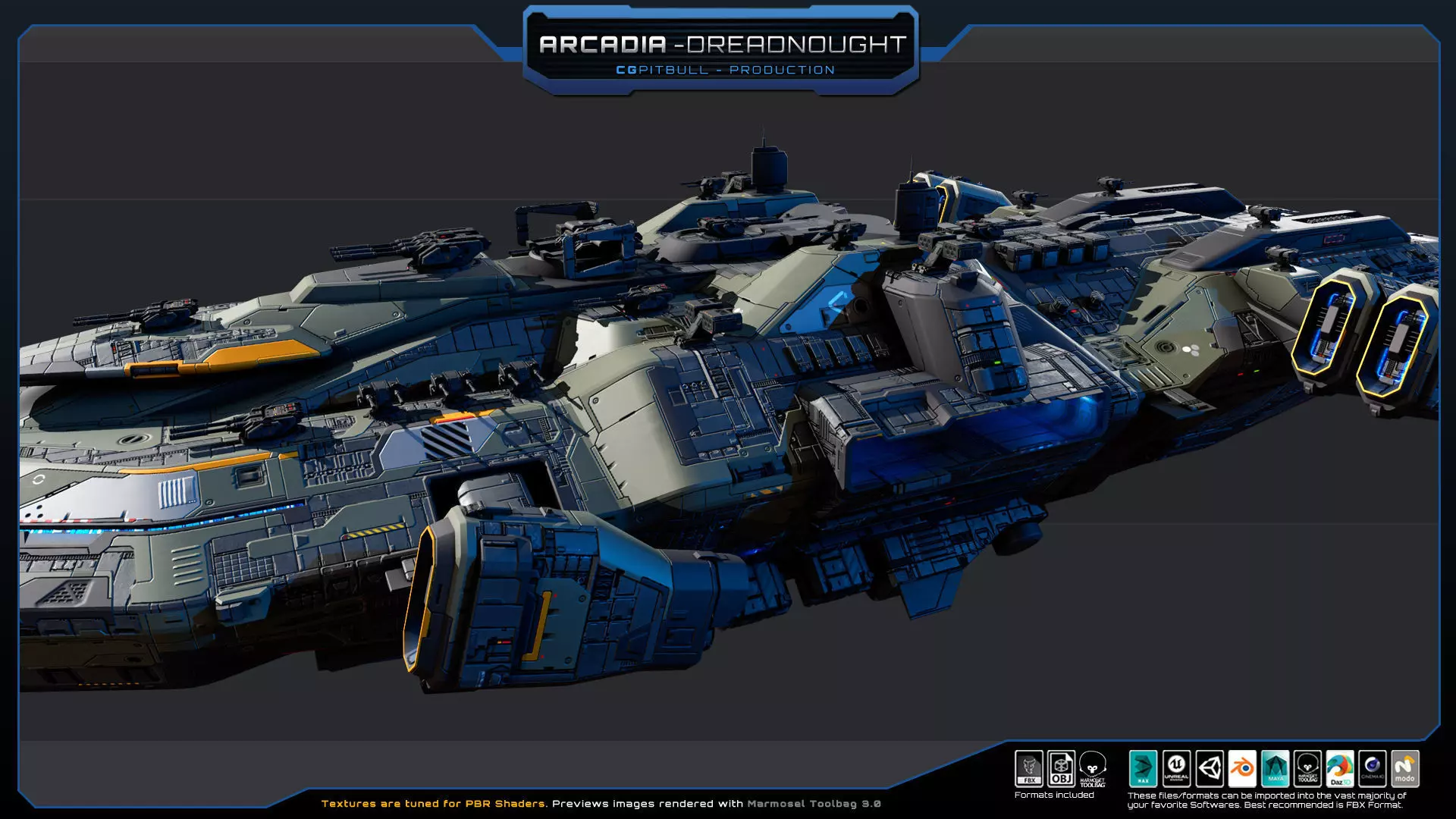 STARSHIPS - Pack03 Low-poly 3D model_6