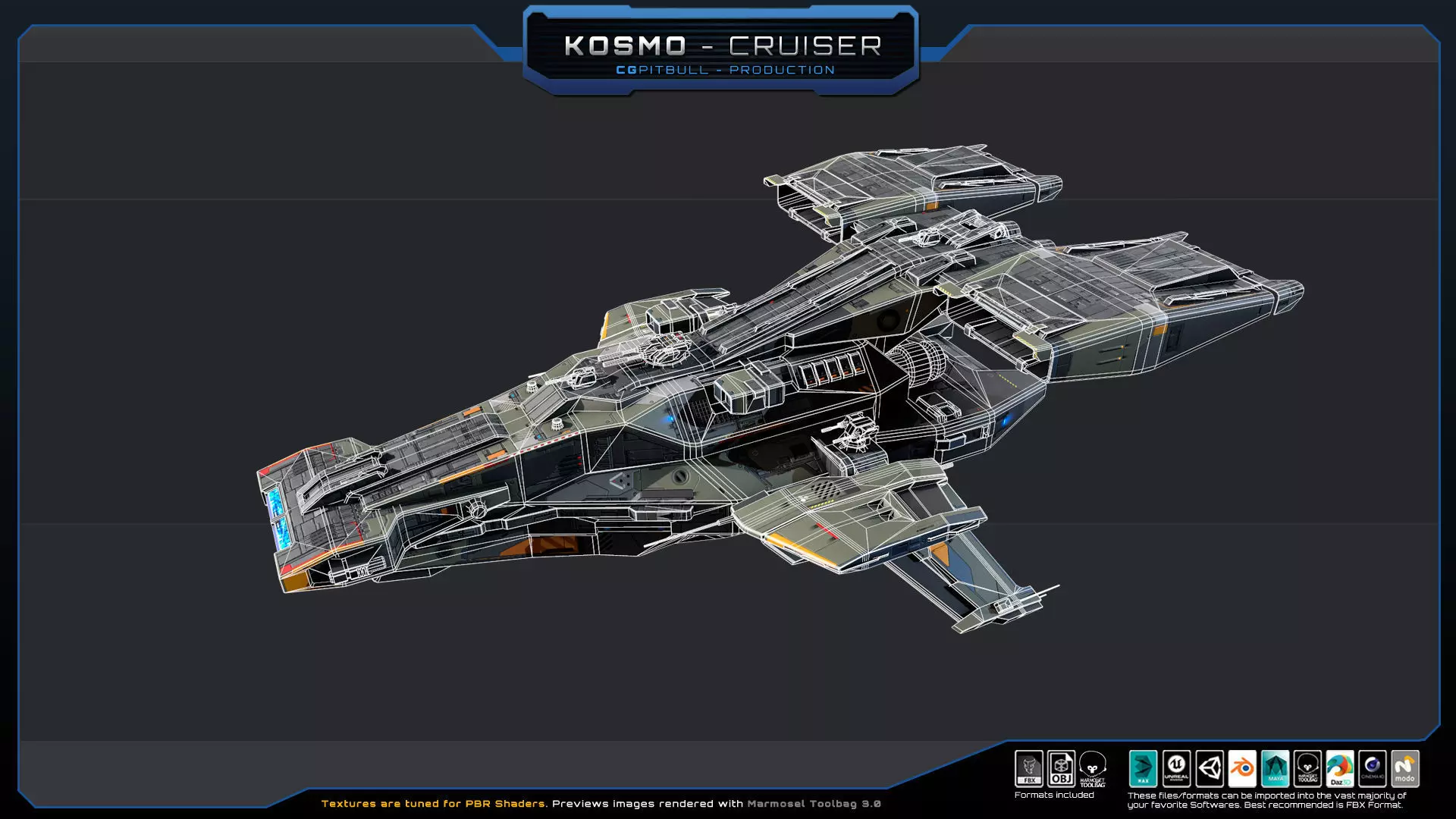 STARSHIPS - Pack03 Low-poly 3D model_22