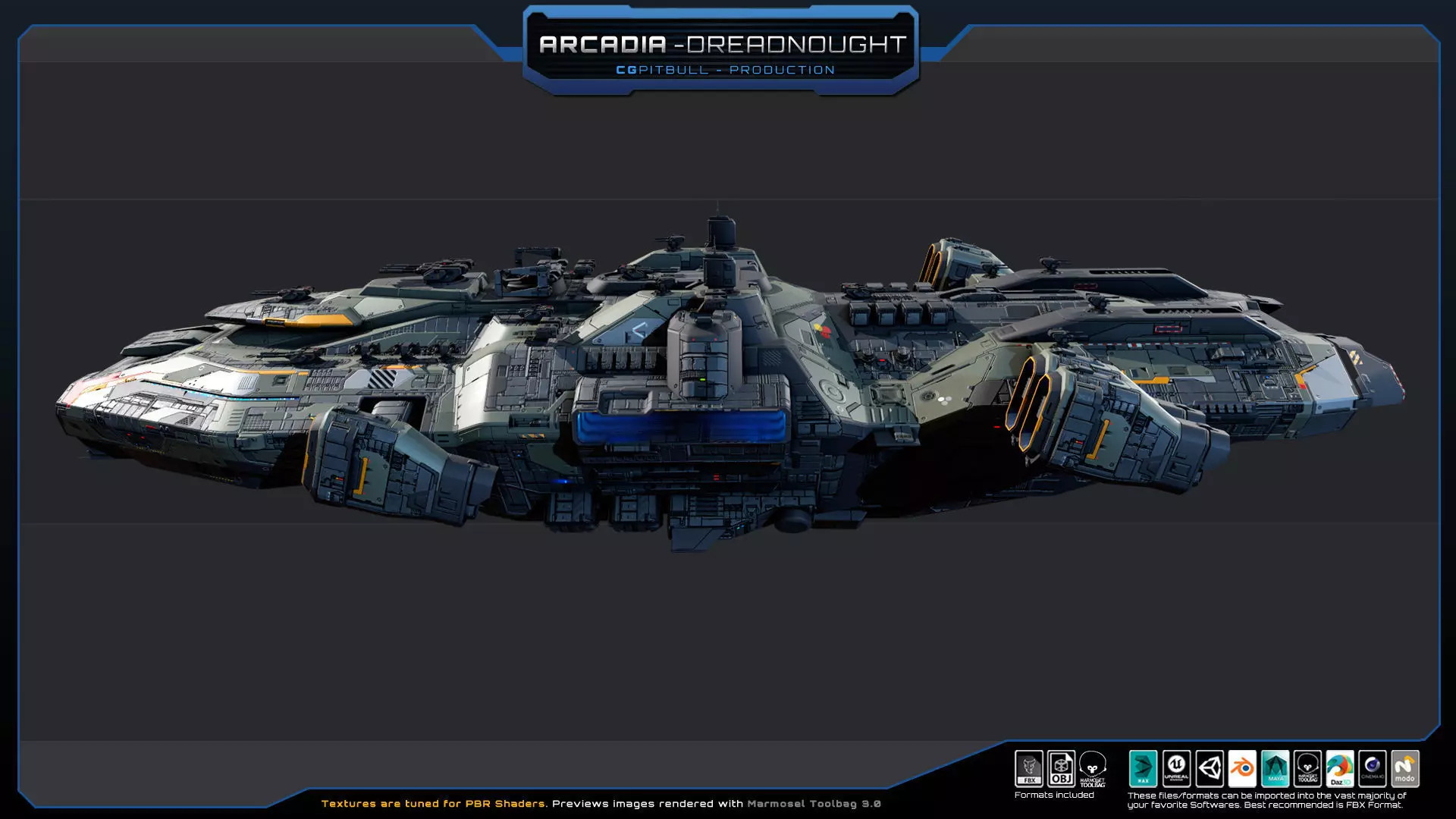 STARSHIPS - Pack03 Low-poly 3D model_2