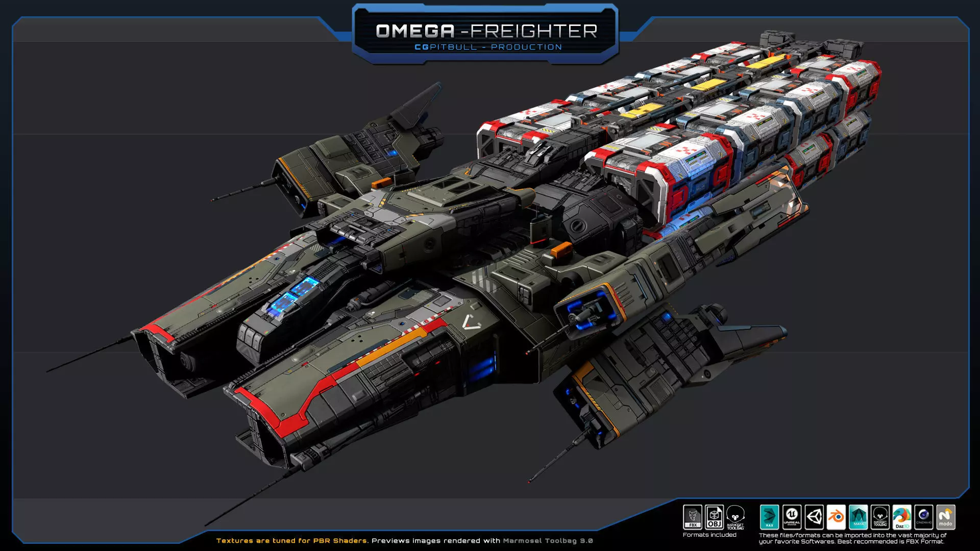 STARSHIPS - Pack03 Low-poly 3D model_26