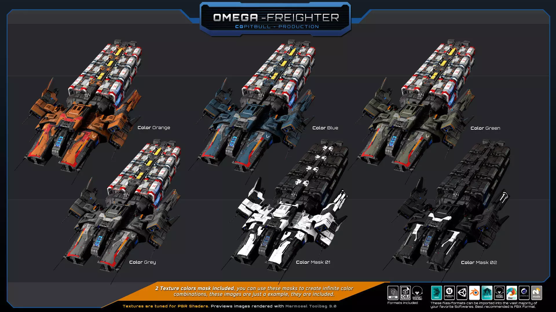 STARSHIPS - Pack03 Low-poly 3D model_30