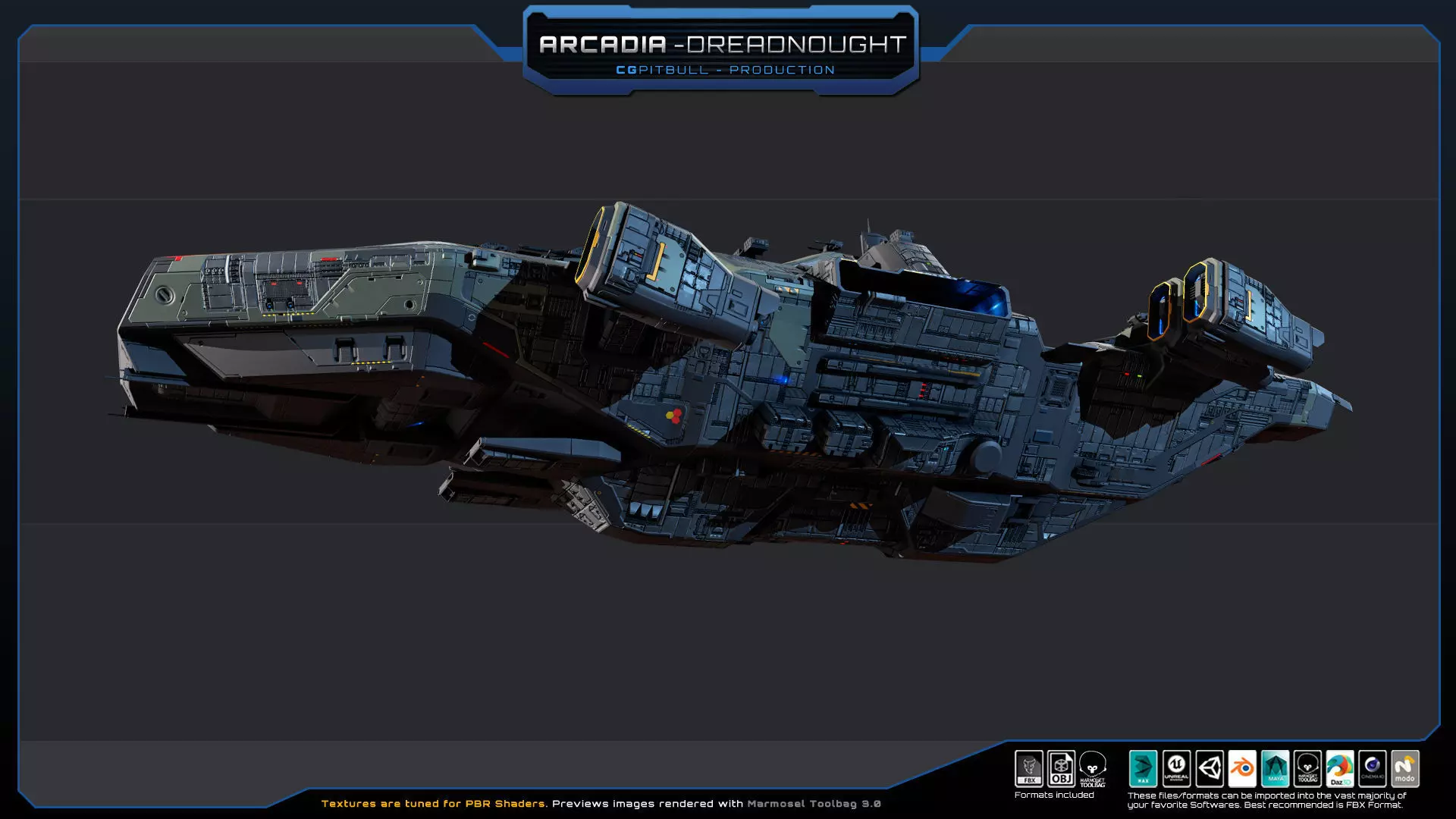 STARSHIPS - Pack03 Low-poly 3D model_11