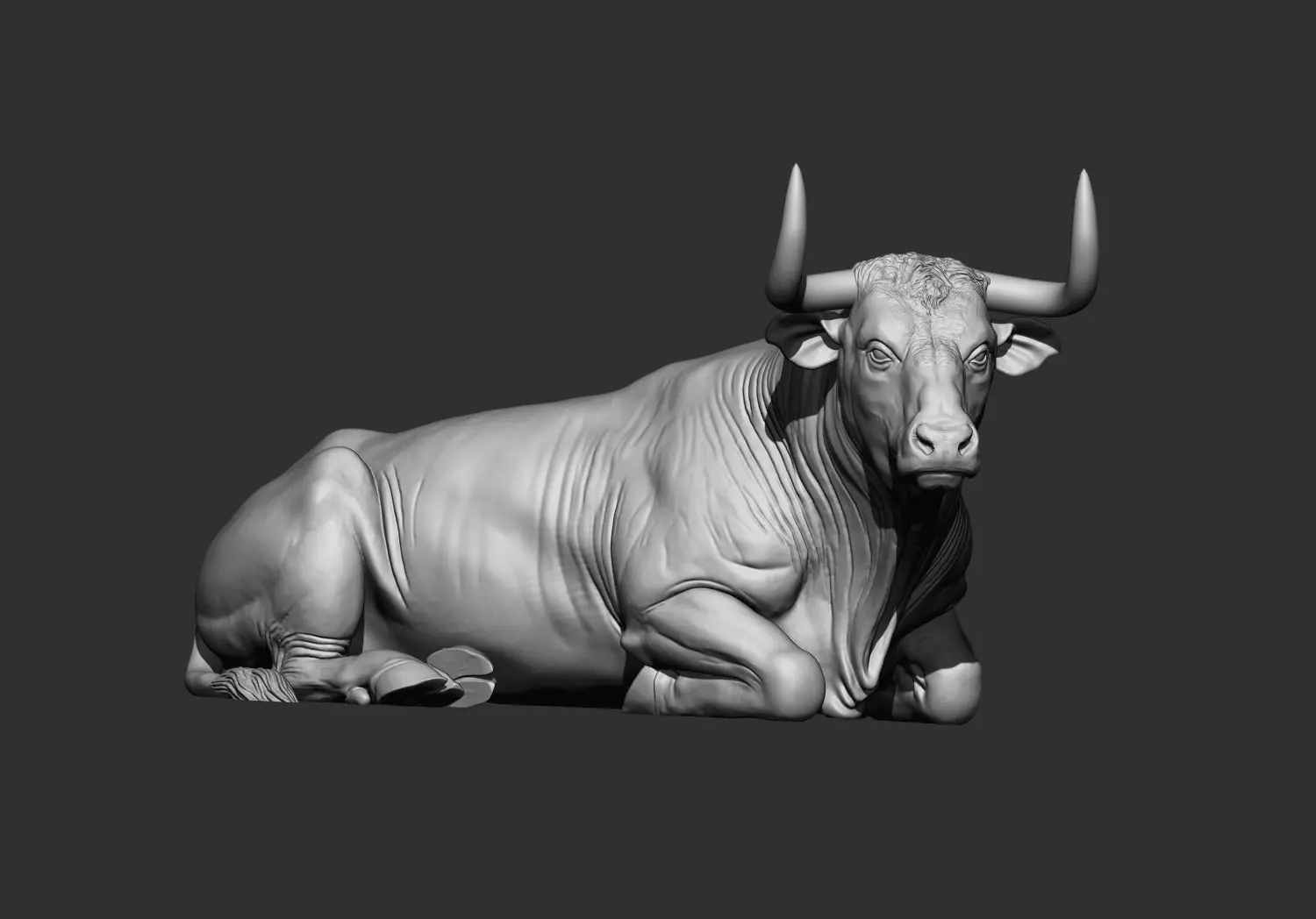 The Lying Bull ox  3D Printable Model 3D print model_0