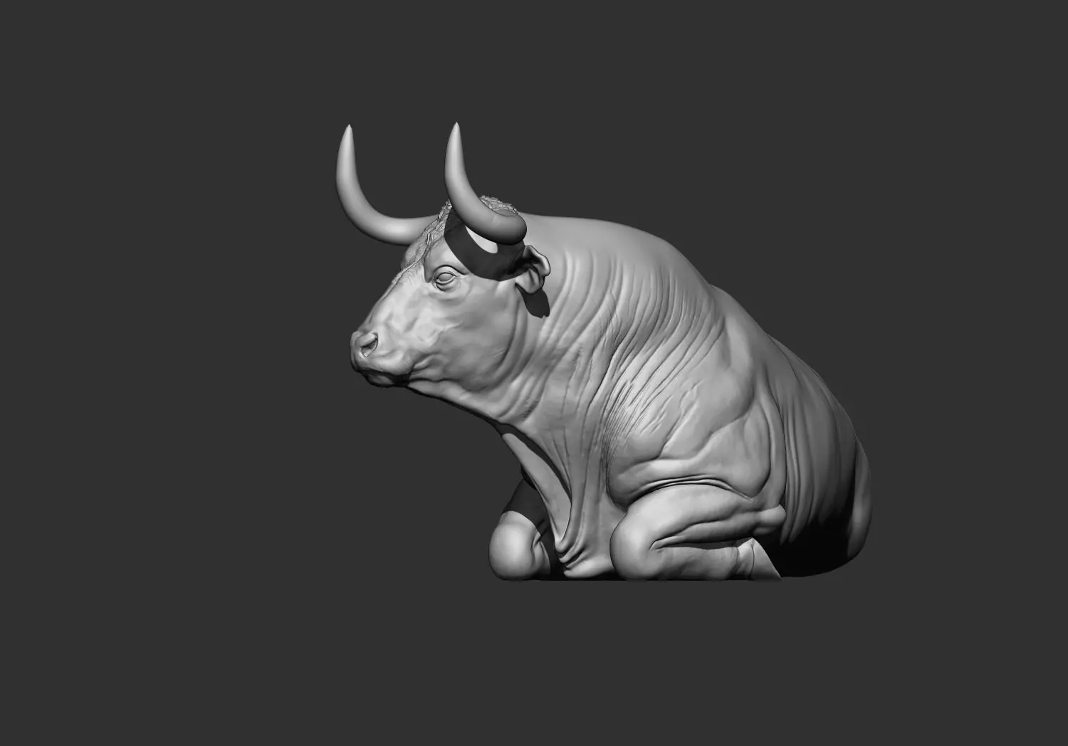 The Lying Bull ox  3D Printable Model 3D print model_1