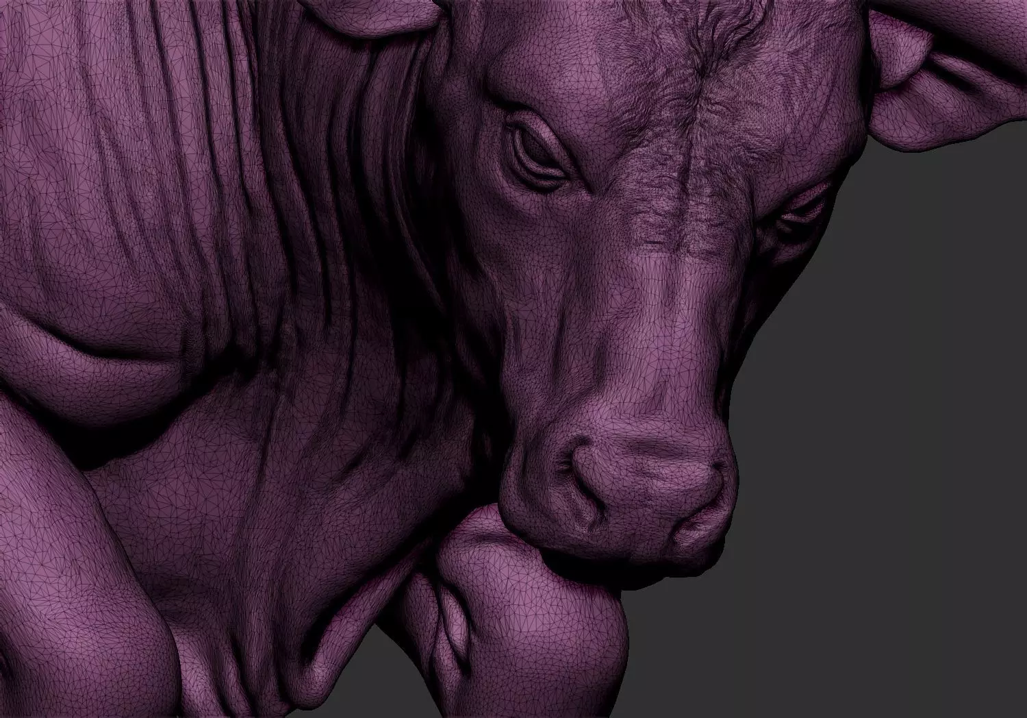 The Lying Bull ox  3D Printable Model 3D print model_7