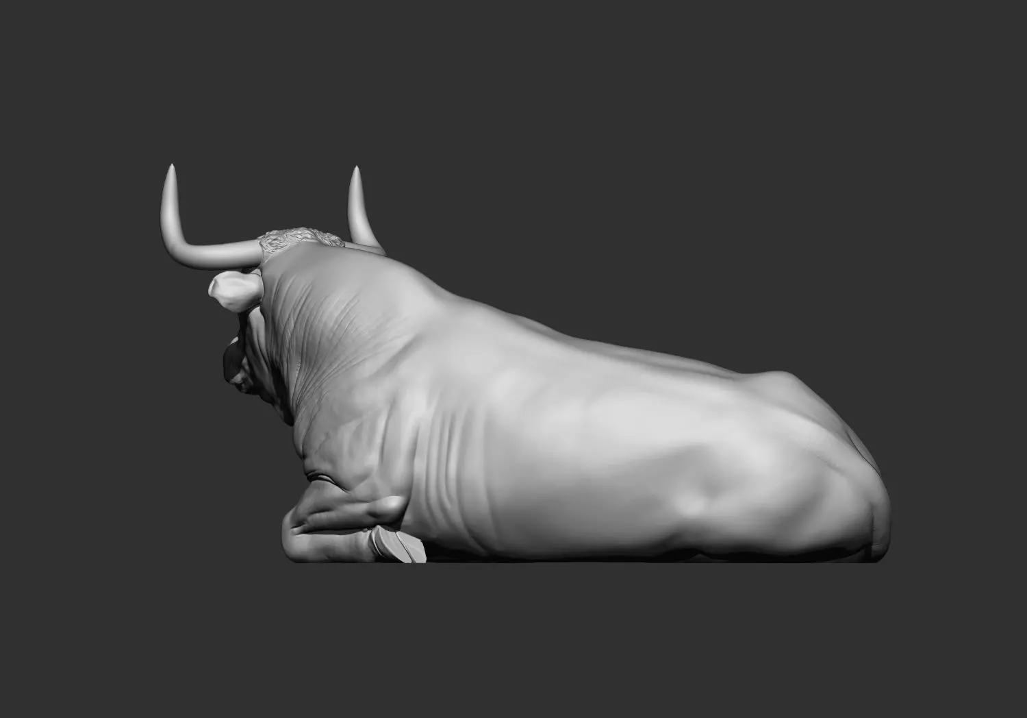 The Lying Bull ox  3D Printable Model 3D print model_3